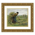 thumbnail image 1 of Julien Dupré 23x20 Gold Ornate Framed and Double Matted Museum Art Print Titled - The Reapers (1886), 1 of 4