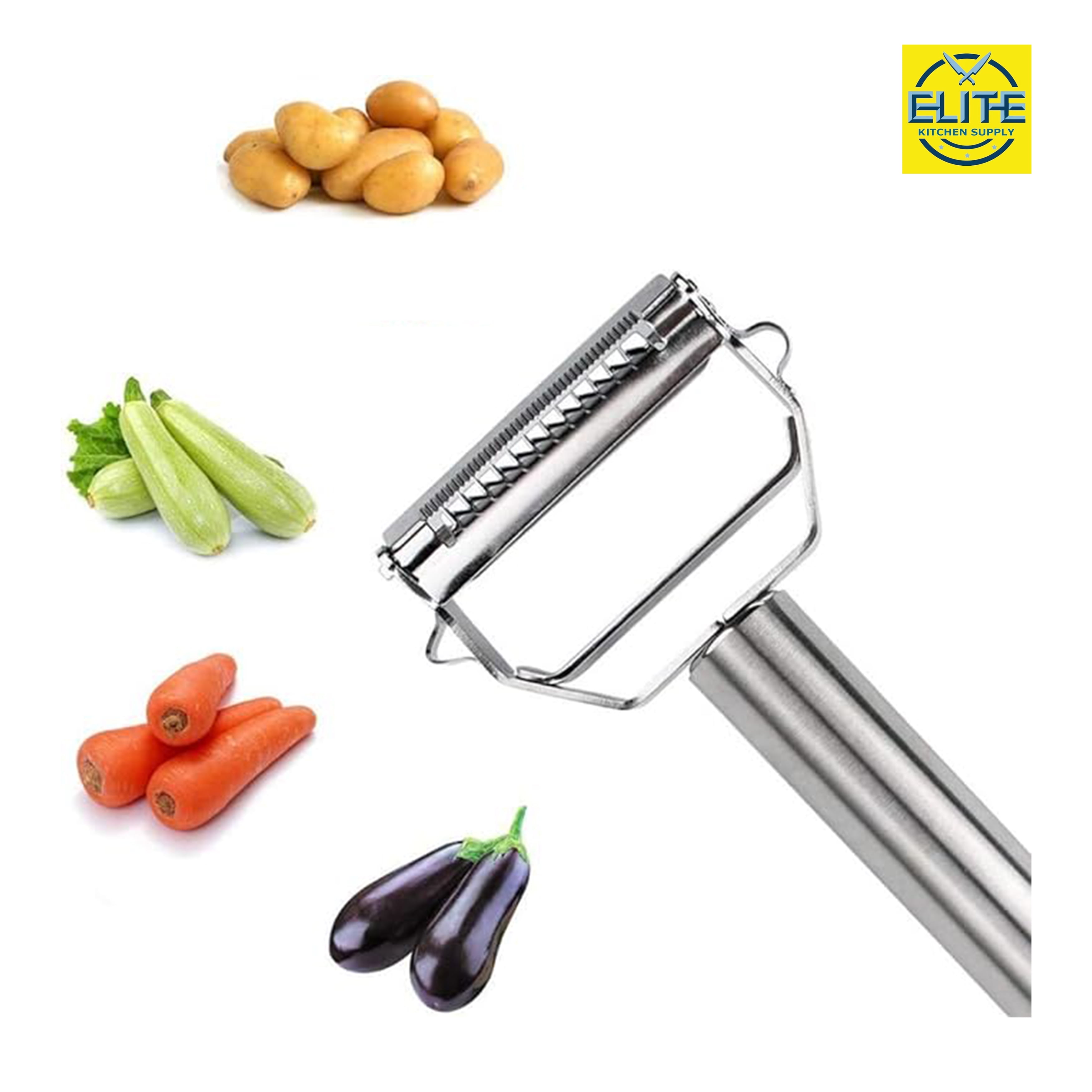Julienne Peeler, Stainless Steel Vegetable Peeler, Double-Sided Blade Vegetable Julienne Cutter and Fruit Slicer, Dual Blade Multifunction Potato Peeler