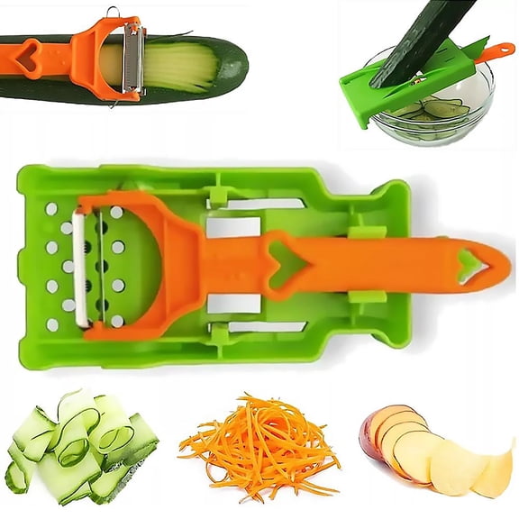Julienne Peeler Vegetable Peeler Fruit Peeler Julienne Strips for Potato, Orange, Lemon, with Lemon Juicer and Potato Multi Functional Peeler