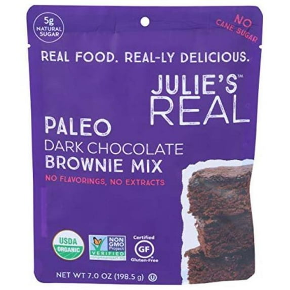 Julies Real KHCH00344376 7 oz Paleo Dark Chocolate Brownie Mix