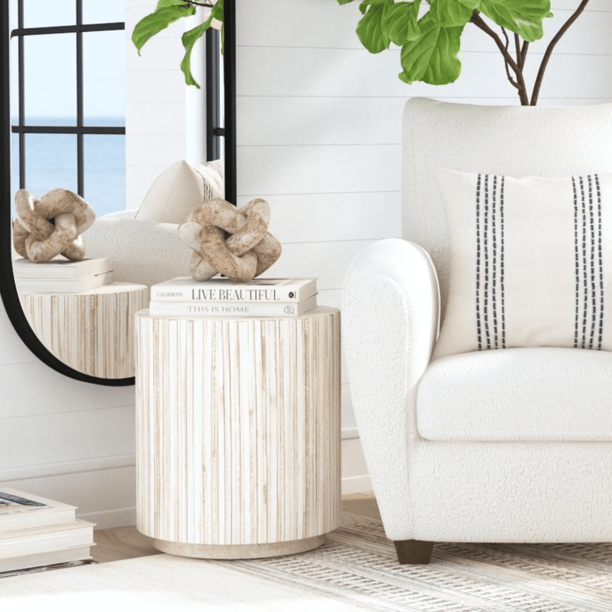 White Washed Teakwood Accent Tables White Washed Teakwood Accent Tables