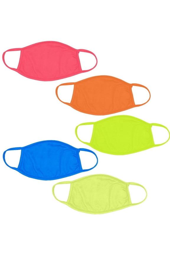 Set of 5 Face Masks, Yellow