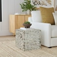 thumbnail image 1 of East at Main Juliette White Distressed Handmade Coconut Shell Cube Accent Table, 1 of 6