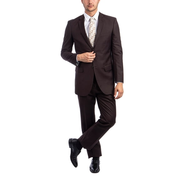 Julinie Mens Suit 2-Piece Solid Suit Set with Jacket and Dress Pants, Modern Fit