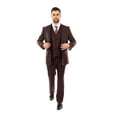 thumbnail image 1 of Julinie Mens Suit 3-Piece Solid Textured Suit Set with Jacket, Vest, and Dress Pants - Modern Fit, 1 of 2
