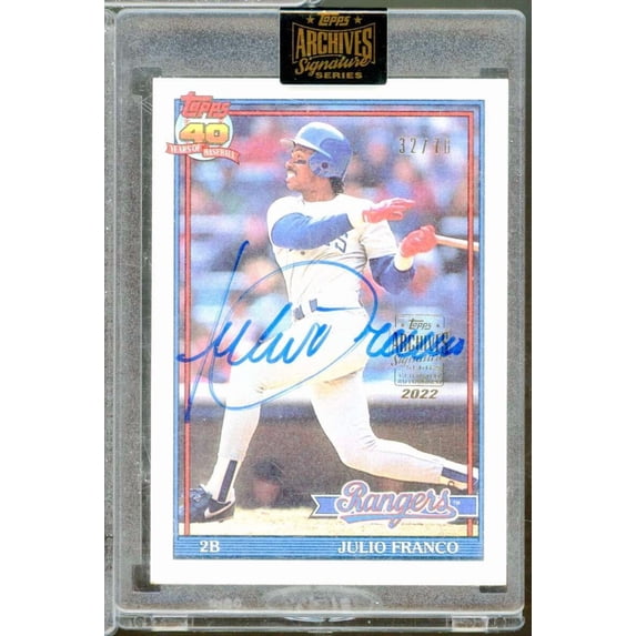 Julio Franco Card 2022 Topps Archives Signature Series Retired #TBA