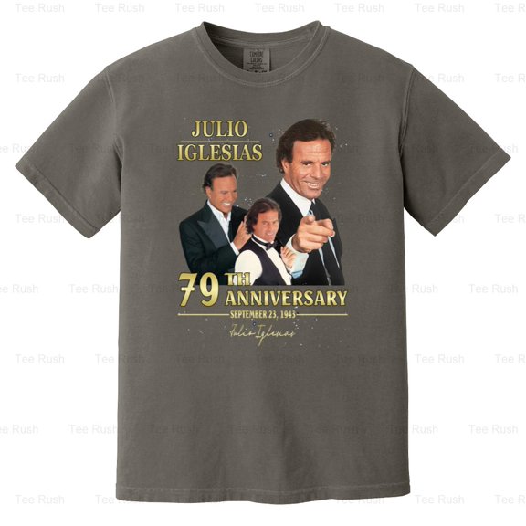 Julio Iglesias Spanish Singer 45th Anniversary Latin Pop Music Fan, Comfort Color T-Shirt Unisex, up to 4XL
