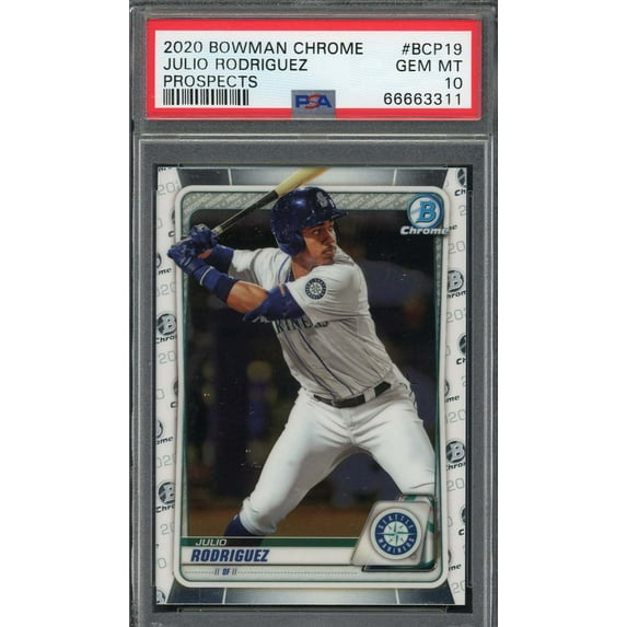 Julio Rodriguez 2020 Bowman Chrome Baseball Rookie Card RC #BCP19 Graded PSA 10