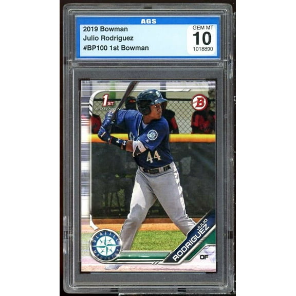 Julio Rodriguez Rookie Card 2019 Bowman #BP33 AGS 10 GEM MT