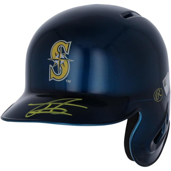 Julio Rodriguez Seattle Mariners Autographed Alternate Chrome Mini Batting Helmet - Fanatics Exclusive - Fanatics Authentic Certified