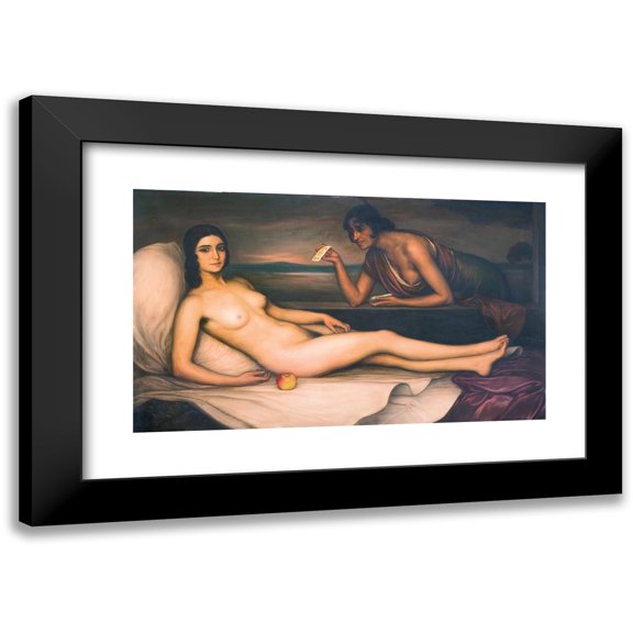 Julio Romero De Torres 18x12 Black Modern Framed Museum Art Print Titled - The Buenaventura