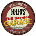 thumbnail image 1 of Julio's Full Service Garage 14" Round Metal Sign Man Cave Decor 100140037189, 1 of 1