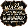 thumbnail image 1 of Julio's Man Cave Rules Sign Shield Metal Gift 211110007190, 1 of 1