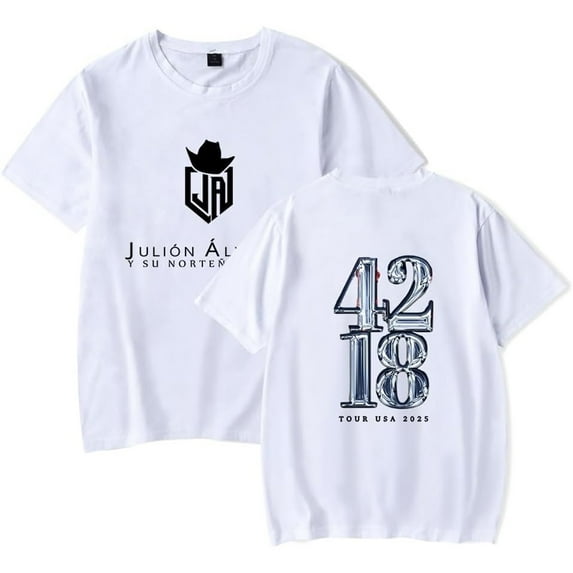 Julion Alvarez Tour 2025 Merch Short Sleeve T-shirt Unisex Fashion Crew Neck Top