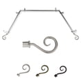 thumbnail image 1 of Julius 13/16" Bay Window curtain rod 20"-36", 38"-72" - Satin Nickel,(ABay-20-5), 1 of 4
