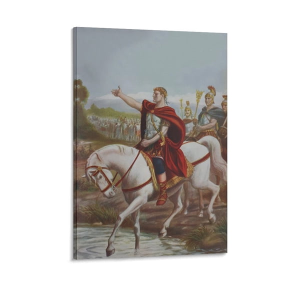 Julius Caesar Crossing The Rubicon Poster Print Photo Art Painting Canvas Poster Home Decorative Bedroom Modern Decor Posters Gifts 12x18inch(30x45cm)