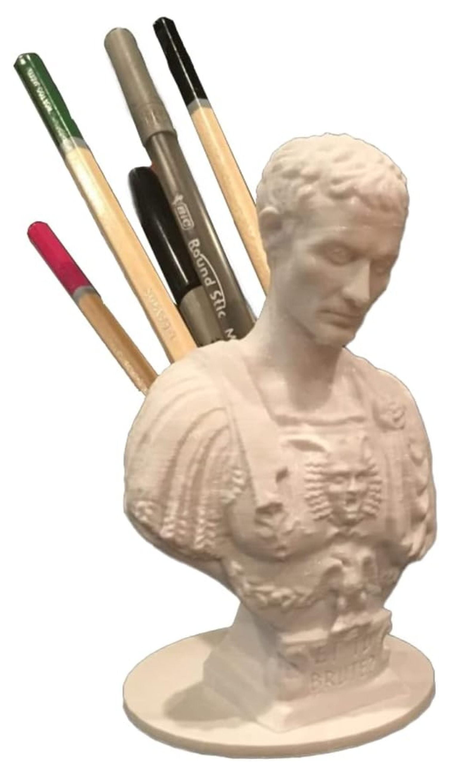 Julius Caesar Ides of March Pen Pencil Holder Sculpture Desktop