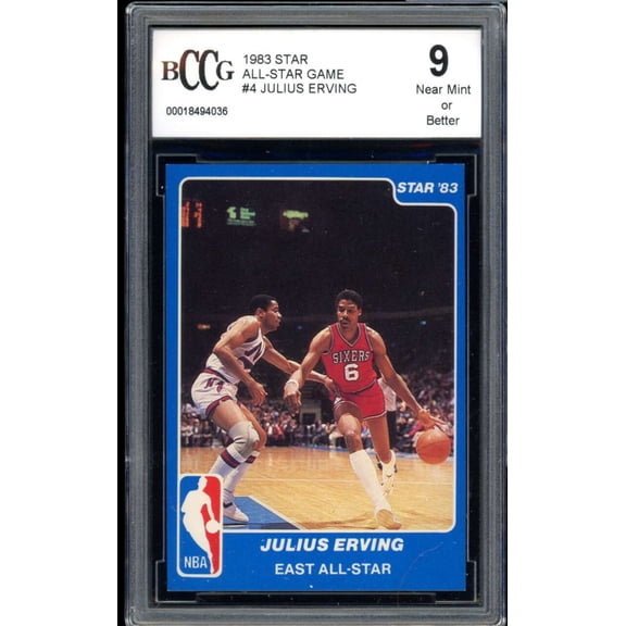 Julius Erving Card 1983 Star All-Star Game #4 BGS BCCG 9
