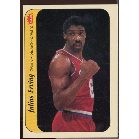 Julius Erving Card 1986-87 Fleer Stickers #5