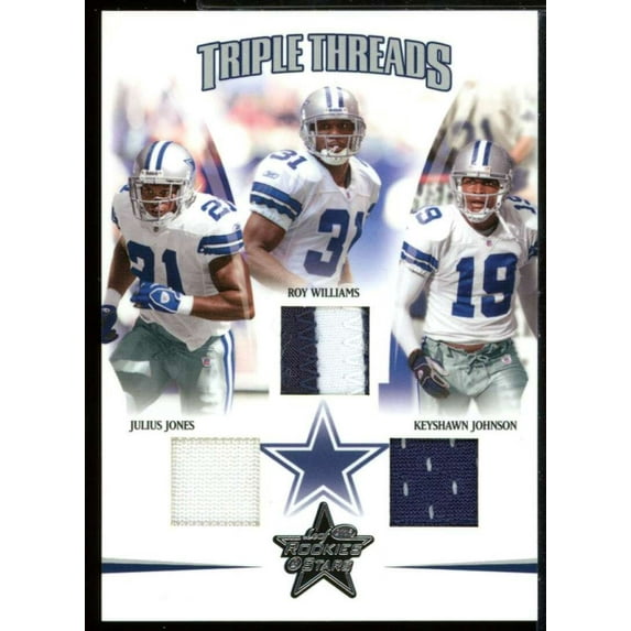 Julius Jones/Williams/ Johnson 2005 Leaf Rookies and Stars Triple Threads #TT4