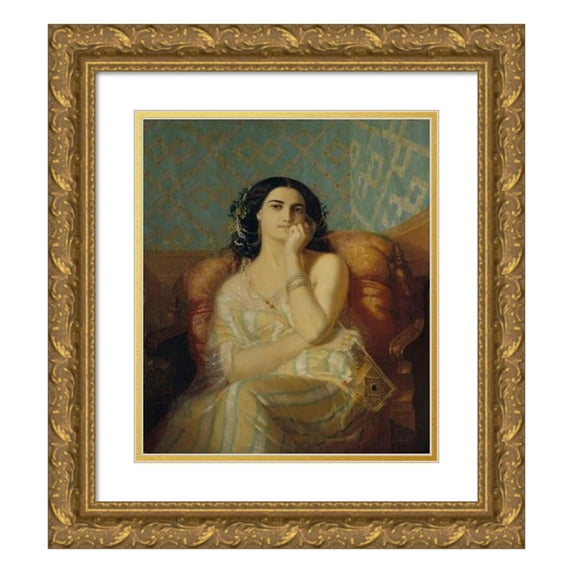 Julius Josephus Gaspard Starck 12x14 Gold Ornate Wood Frame and Double Matted Museum Art Print Titled - Favorite