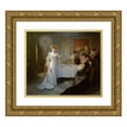 thumbnail image 1 of Julius Leblanc Stewart 17x15 Gold Ornate Wood Frame and Double Matted Museum Art Print Titled - Redemption (1905), 1 of 4