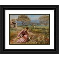 thumbnail image 1 of Julius Leblanc Stewart 24x19 Black Ornate Framed Double Matted Museum Art Print Titled: The First Spring (1890), 1 of 5