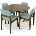 thumbnail image 1 of Julius Modern Solid Wood Walnut Dining Room & Kitchen Table and Chairs for 4, 1 of 4