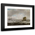 thumbnail image 1 of Julius Porcellis 24x19 Black Modern Framed Museum Art Print Titled - Rough Sea with Ships (1630-35), 1 of 5