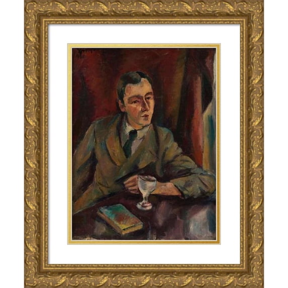Julius Zimpel jr 19x24 Gold Ornate Framed and Double Matted Museum Art Print Titled - Portrait of a Man (1920)