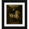 thumbnail image 1 of Juliusz Kossak 12x14 Black Ornate Wood Framed Double Matted Museum Art Print Titled: Portrait of General Hauke's Son (1859), 1 of 5