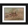thumbnail image 1 of Juliusz Kossak 14x11 Black Ornate Wood Framed Double Matted Museum Art Print Titled: Lancers from the 2Nd Regiment in 1831 During Scouting with a Guide (1897), 1 of 5