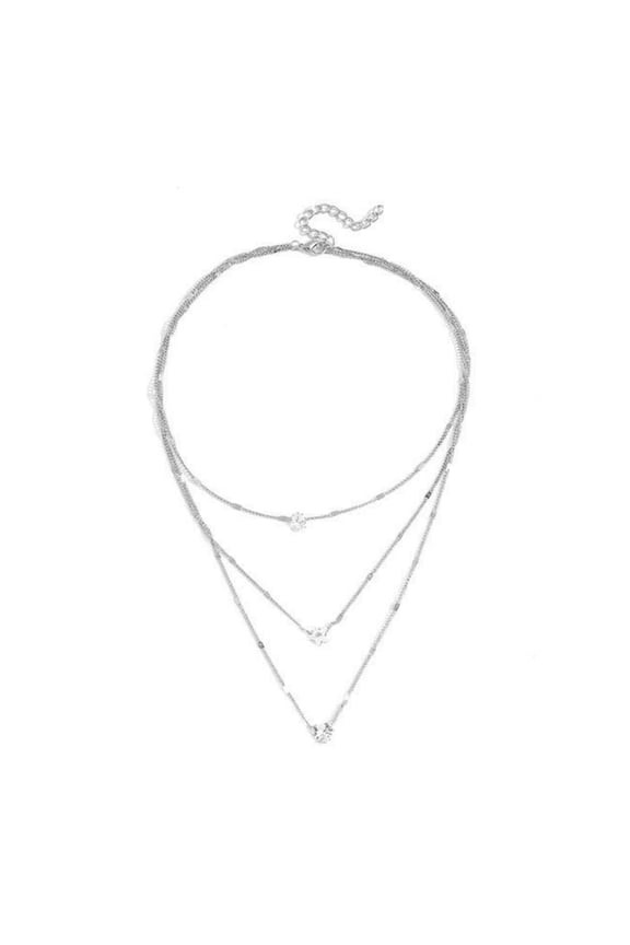 Exquisite Multi-layer Adjustable Collarbone Chain Heart-shaped Star Multi-layer Stacked Pendant Necklace Party Jewelry