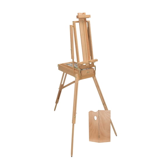 Jullian Escort French Art Easel Stand – Half Box Easels for Painting Canvas – Professional Painting Easel w/ Shoulder Strap