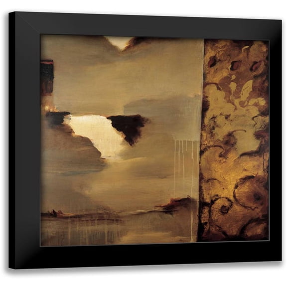 Jully, Denis 12x12 Black Modern Framed Museum Art Print Titled - Cascade