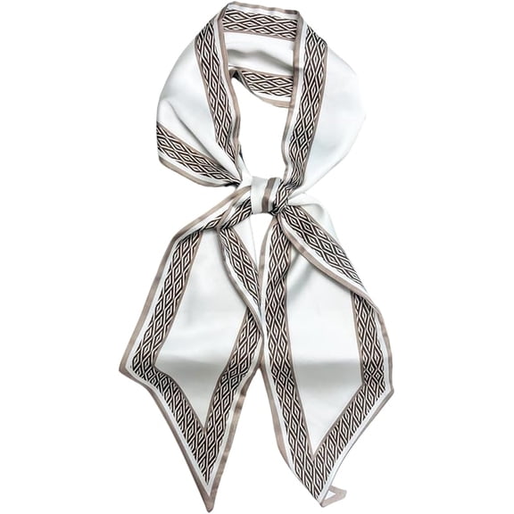 Julunar Hair Scarf for Women Silky Long Neck Head Scarves Purse Bag Scarfs for Handbag Satin Headscarf