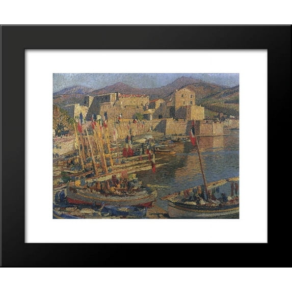 July 14 in Collioure 20x24 Framed Art Print by Martin, Henri
