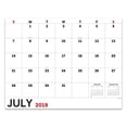 thumbnail image 1 of July 2019 - June 2020 Utility Large Desk Pad Monthly Calendar, 1 of 4