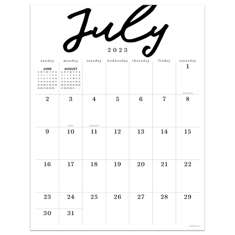 Large Art Wall Calendar 2025