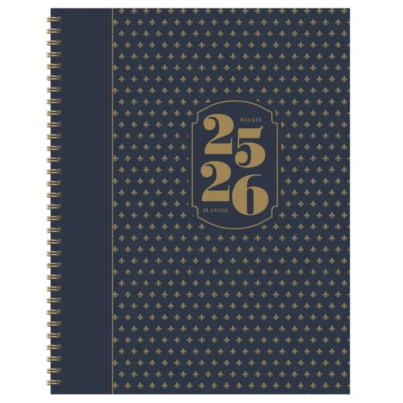 July 2025 - June 2026 Fleur De Lis Large Weekly Monthly Planner