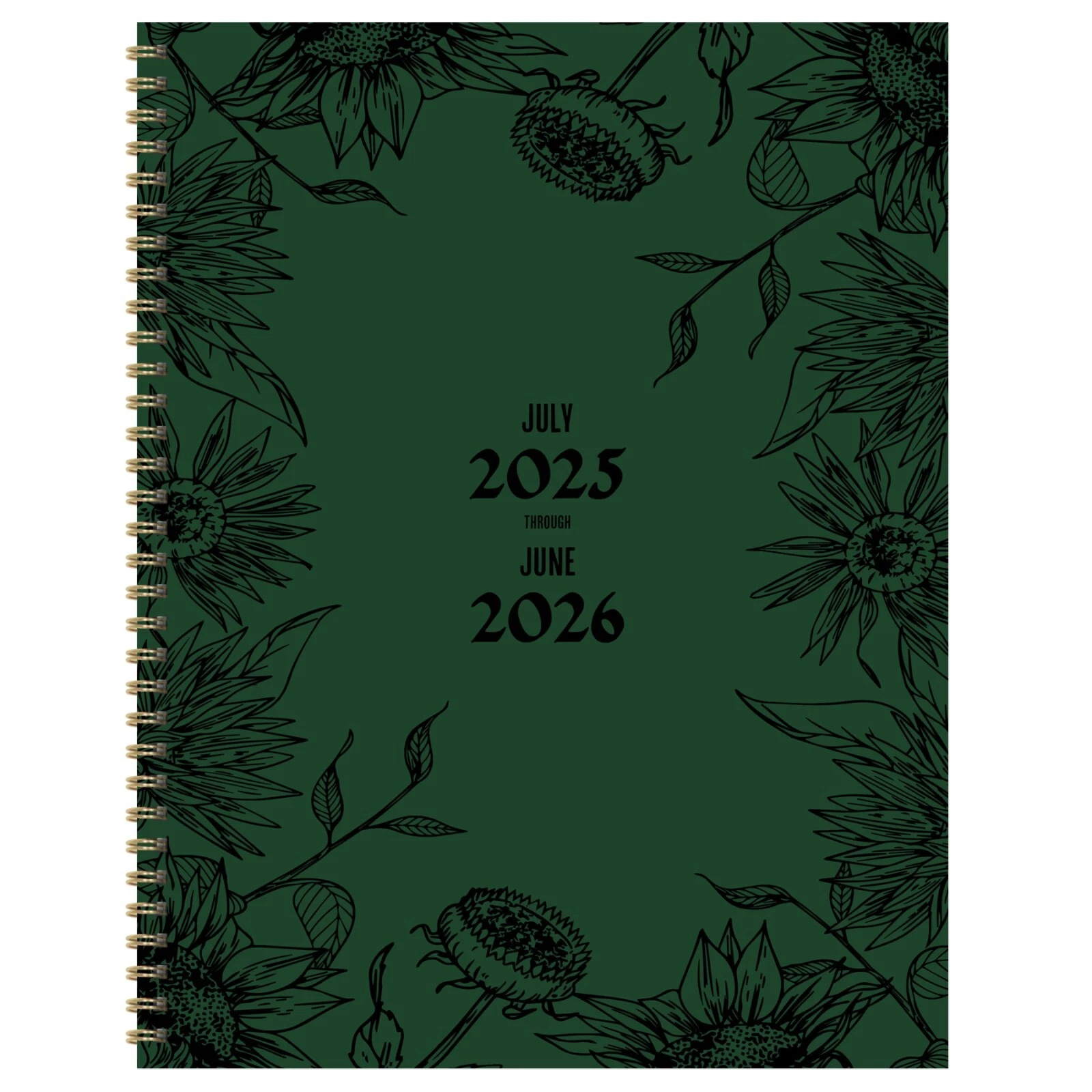 July 2025 - June 2026 Garden Of Green Large Weekly Monthly Planner
