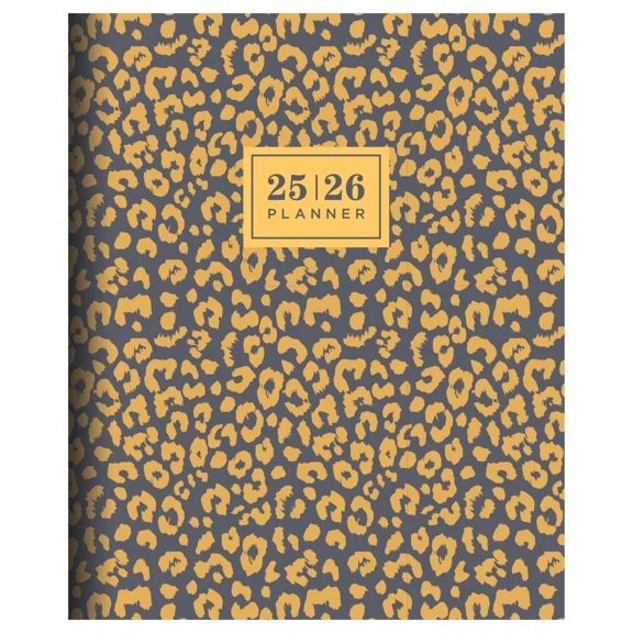July 2025 - June 2026 Lovely Leopard Large Monthly Planner