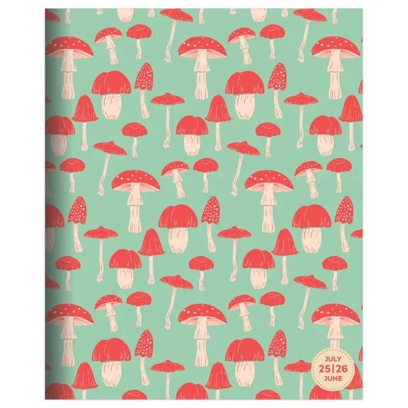 July 2025 - June 2026 Magic Mushroom Medium Monthly Planner