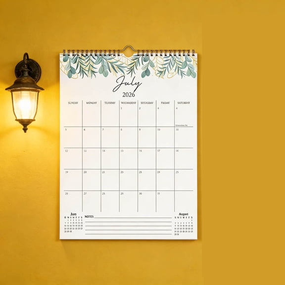 July 2026 - December 2027 Wall Calendar, 18 Month Hanging Calendar with Note Space, Modern Simple Design for Home Office & School Planning
