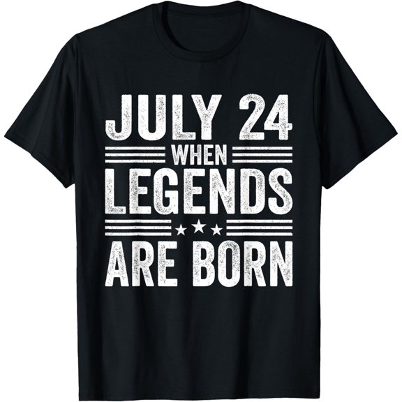 July 24 Birthday - 2025 24th Of July Vintage Birthday T-Shirt
