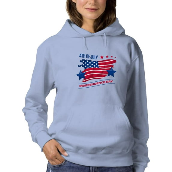 July 4Th Independence Day! Hoodie Women -Image by Shutterstock, Female 5X-Large