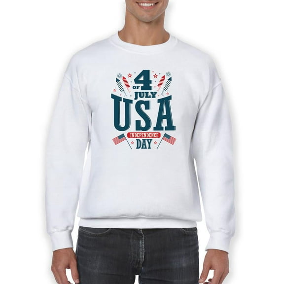 July 4Th Independence Day U.S. Sweatshirt Men -Image by Shutterstock, Male 3X-Large