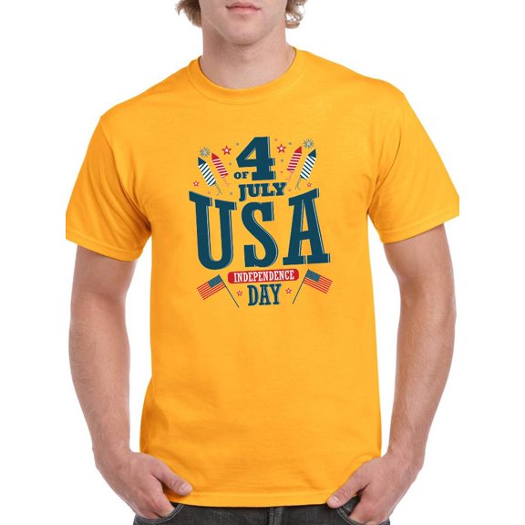 July 4Th Independence Day U.S. T-Shirt Men -Image by Shutterstock, Male 4X-Large
