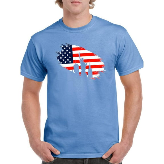 July 4Th Independence Statue T-Shirt Men -Image by Shutterstock, Male x-Large