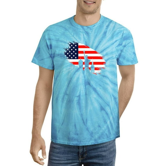 July 4Th Independence Statue Tie Dye Cyclone Men -Image by Shutterstock, Male Medium